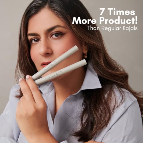 Image of SIMPLYNAM Ultimate Kajal | 1 Stroke Intense Color Payoff | Water Resistant | Long-Lasting & Smudge-Proof | Safe for Sensitive Eyes | 7X More Product | In-Built Sharpener & Smudger | Metallic Blue