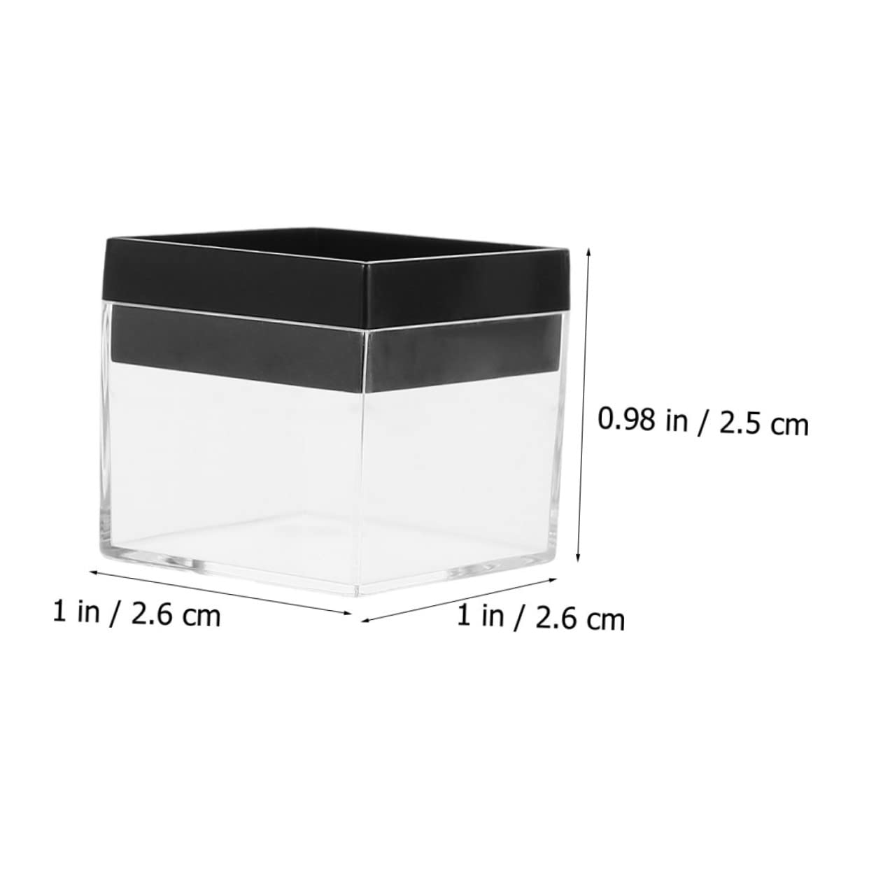 OFFSCH 12Pcs Transparent Square Display Case for Specimens Jewelry and Items Durable Plastic Storage Box for Collectibles Flowers and Showcase Container