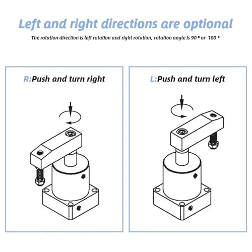 Vérin pneumatique rotatif oscillant ACK63 double effet pour serrage 90°