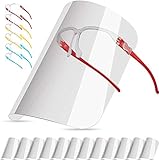 Pantalla Protección Facial para Adultos y Estudiantes, Face_Shield Visera de Protección(con 12 Viseras Antivaho Reemplazables y Lavables y 6 Gafas Reutilizables)