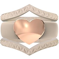 PACK H: Nude / Metal Heart - Rose Gold & 2 Stackable Rings
