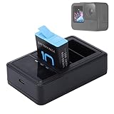 PANTALLA LCD: Equipada con una pantalla LCD, que muestra visualmente el estado de carga de la batería, se puede utilizar como una excelente opción para cargar la batería de una cámara deportiva.