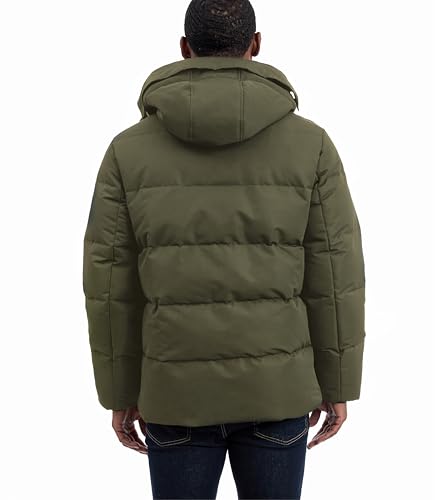 Image of Michael Kors Men's Heavyweight Mens Puffer Jacket With Hood, Water Resistant
