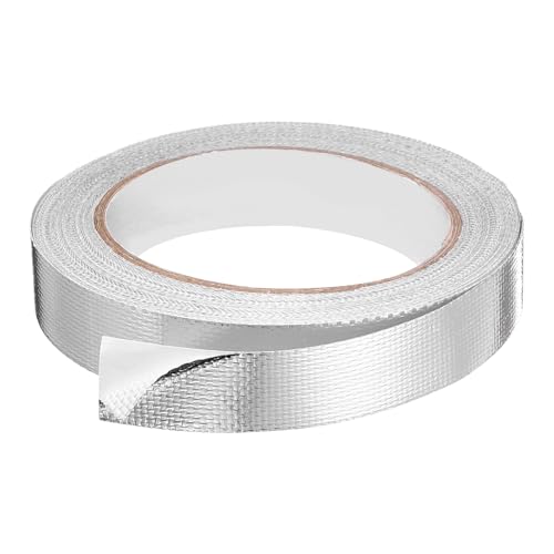 HARFINGTON Heat Shield Tape 0.78" x 65.6 ft Waterproof Sunscreen Sound Insulation High-Temperature Resistance Silver Aluminum Tape Thickness for Automotive Repairs