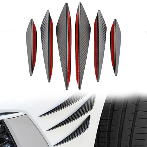 6 Pcs Auto Front Bumper Lip Splitter for Land Rover Range Rover Velar 2023 2024 2025, Decoration Side Canards Splitter Fins Canards Car Styling Splitter Spoiler