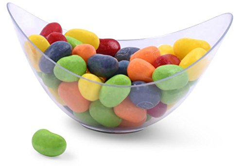 Zappy ZP-129C 50 Mini Bowls 2 Oz Clear Plastic Party Bowls Oval Small Bowl Elegant & Disposable Small Dessert Bowls Candy Dishes Trifle Bowls Appetizer Bowls Mousse Cups Dessert Cups Souffle Condiment Cups thumb #3