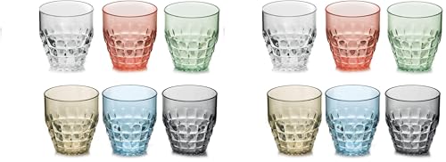 Guzzini Verres Bas Tiffany Assorted 562527 raffinés au design italien