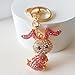 Reizteko Cute Bunny Rabbit Purse Charm Fashionable Keychain Sparkling Crystal Car Bag Wallet Pendant Keyring Unique Gift Souvenir