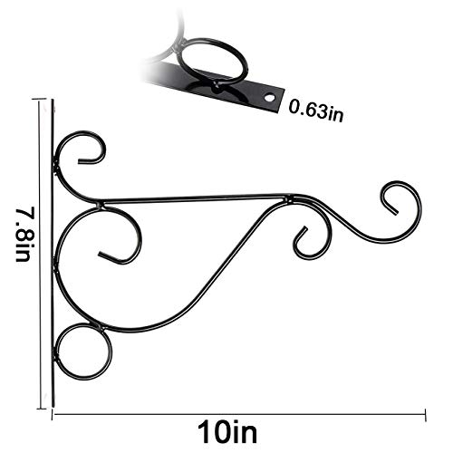 Tihood 4Pcs Metal Plant Bracket Iron Wall Mount Lanterns Hangers For Hanging Bird Feeders, Lanterns, Wind Chimes, Planters, Outdoor Decoration Hooks #TOP1