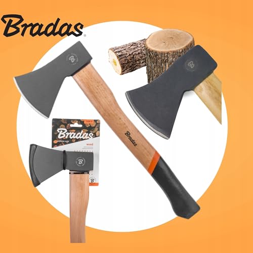 Bradas GARDEN CARE - Holzaxt - Holz Axt Universale - äxte - Universale Spaltaxt - Beil aus gehärtetem Stahl & Buchenholz - Perfekt für Holzspalten & Gartenarbeit - Spalthammer – KT-SW1060 – 600g – Bild 3