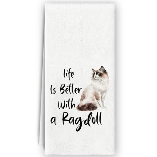 Bnzolyoia Ragdoll Cat Kitchen Towels - Ragdoll Lovers Cat Gifts,