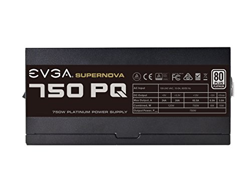 Image of EVGA Supernova 750 PQ, 80+ Platinum 750W, Semi Modular, EVGA ECO Mode, 10 Year Warranty, Power Supply 210-PQ-0750-X1