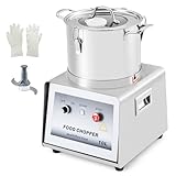 GarveeHome 1100W Commercial Food Processor, 10.6 Quart Electric Vegetable Chopper Meat Grinder, Multi-Functional Food Processor with Stainless...