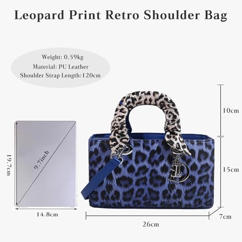 Image of Leopard Print Handbag - Women's PU Leather Crossbody Bag, Waterproof, Fashion Messenger & Satchel Bag