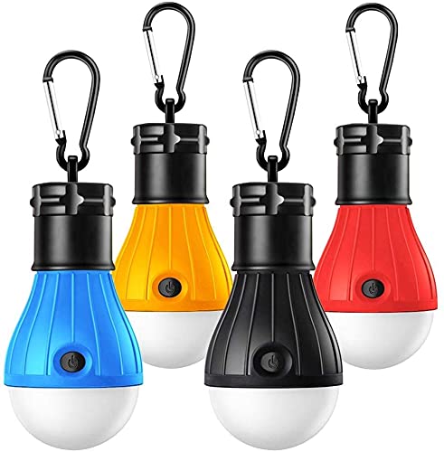 Lampe de tente LED avec mousqueton étanche pour éclairage d'urgence extérieur
