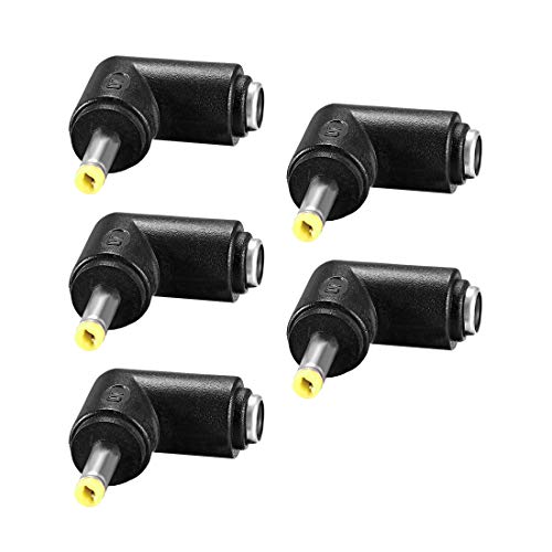 Adaptador conector de potencia DC 5 piezas ángulo 90° miniatura 1