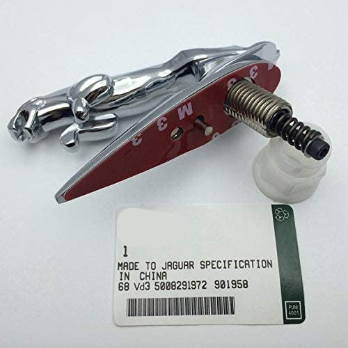 JUNBIE Fit for 3D Car Front Bonnet Emblem Decal Sticker for XF XJ XE XK XKR XFL XJS E Pace F Pace Front Hood Cover Sticker Modification (Silver)