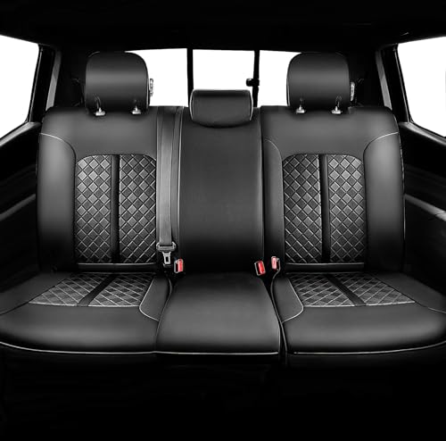 Image of Carlimeki Leather Seat Covers Custom Fit for Tacoma Gen 2nd (2005-2015) | For Double & Crew Cab only - Fits Base, PreRunner, TRD Pro - Fully Covered - Fit Like a Glove