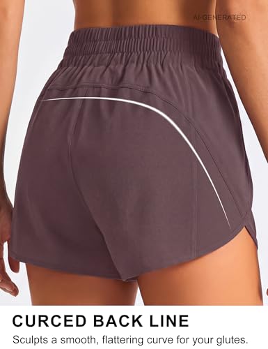 Image of BMJL Women's Athletic Shorts Running Workout Shorts Gym High Waisted Summer Short with Waistband Pocket