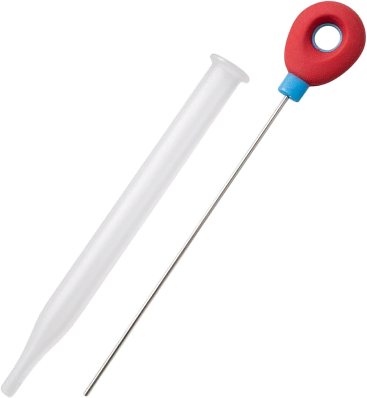 Agujas Probadores de Pastel, Comprobador De Bizcochos Con Cubierta, Probador Tartas Muffin Acero Inoxidable Reutilizable para Herramientas de Panadería de Cocina Hogar