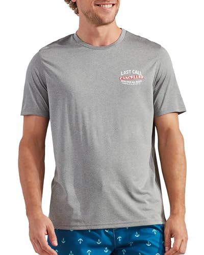 CARIBBEAN JOE Men's Standard Rash Guard, Last Call Cancelled Long Sleeve Sun Protection Swim, Beach and Fishing T-Shirt Top