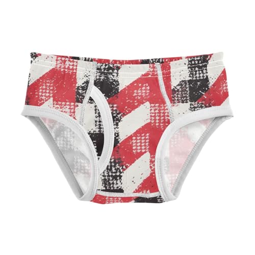 Black and Red Houndstooth Toddler Boys Cotton Kids Underwear Breathable Children Panties