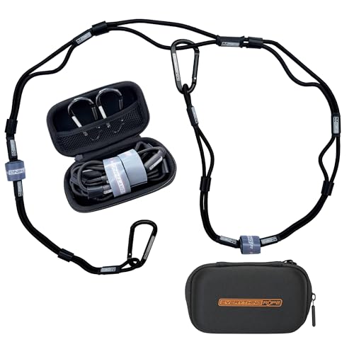 Black Everything Rope 5 Ft Adjustable Bungee Cord with Hooks – Shock Cord for Overland, RV, Camping, Boats, and Trucks – No-Knot Cargo Tie-Down Solution