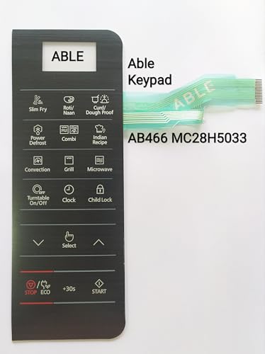 Image of Able MC28H5033 Microwave Oven Membrane Keypad, Black