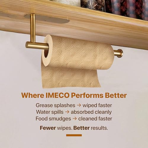 Image of IMECO 2 Ply Bamboo Kitchen Tissue Roll 120 Pulls | 60 Pulls x 2 Rolls | Pure Bamboo Pulp | Kitchen Towel Roll | Soft, Super Absorbent & Strong | Chemical-Free Paper Tissue