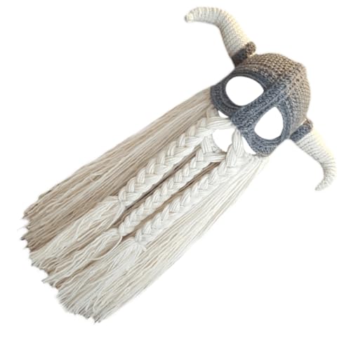 Chapeau tricoté en corne de barbe confortable pour fête thématique