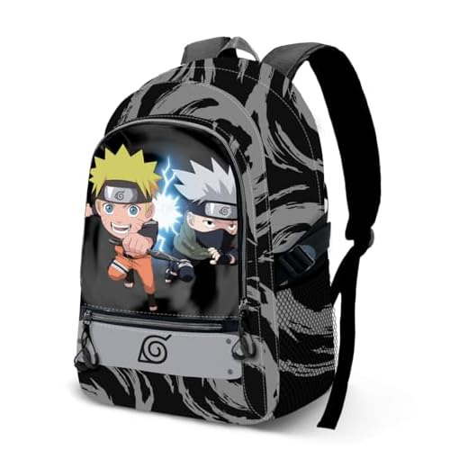Naruto Kid-Mochila Fight FAN 2.2, Gris, 31 x 44 cm, Capacidad 24 L