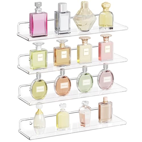 Lifewit Floating Acrylic Wall Shelves (4-Pack 15)