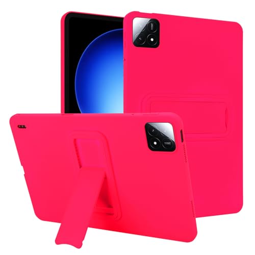 Coque Xiaomi Pad 6S Pro 12,4 antichoc avec béquille intégrée et protection intégrale rose