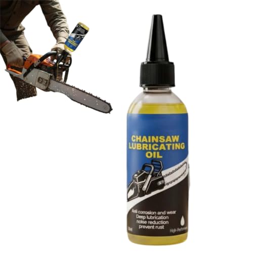 Chainsaw Lubricating Bar Chain Oil with Precision Tip Bottle, Anti-Wear