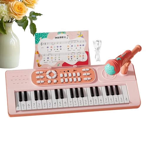 Clavier Piano Enfant avec Mìcro - Jouet Musical 37 Touches | Instrument Électronique Rechargeable | 2 Modes De Jeu Éducatifs, Inclus Pupitre Et Partition, Idéal...