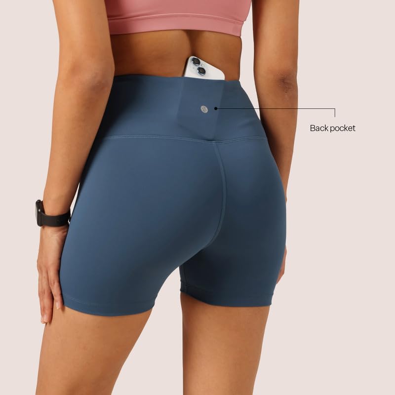 Image of BlissClub Ultimate Shorties Lite | Gym Shorts for Women Workout, Sports Shorts, Swim Shorts and Shapewear for Tummy | High Waist and Back Pocket