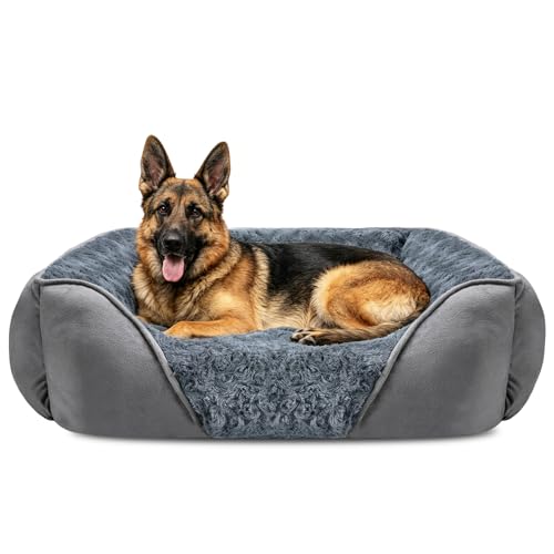 JOEJOY Cuccia Cane Interno Taglia Grande, Cuccia per Cani XXL Lavabile, Cuscino per Cani Confortevole, Letto Cane Anti-ansia, 106x80x23cm