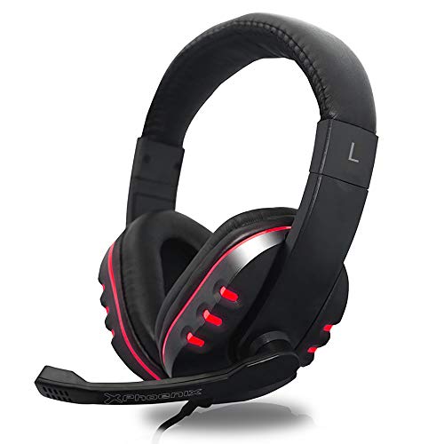 Phoenix Technologies ProHydra - Auriculares Gaming con micrófono para PC, Smartphones, Tablets, PS4, Xbox - con Leds y Controlador de Volumen, función Mute en Cable