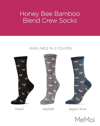 MeMoi Honey Bee Rayan Blend Crew Socks2