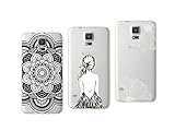 NOVAGO Pack de 3 Coques Galaxy S5, S5 Neo, S5 New Coques en Gel Souple résistante Impression Fantaisie Anti Choc pour Samsung Galaxy S5 (Pack 10)