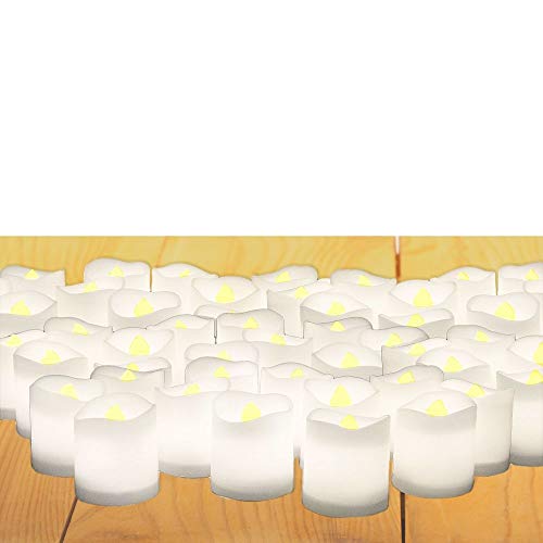 image for BANBERRY DESIGNS LED White Votive Candles - Set of 96 Battery Operated