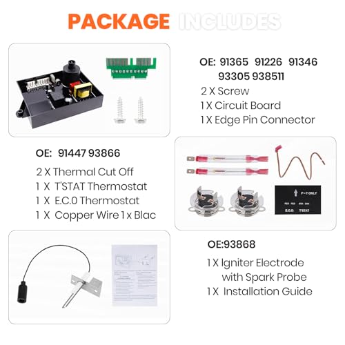 Image of RV Water Heater Replacement Atwood & Dometic 91365 Circuit Board,91447 Thermal Cutoff,93868 Spark Probe Igniter Electrode fits GC6AA-10E GC10A-4E GCH6A-10E GCH10A-4E GCH10A-4E - 3 in 1