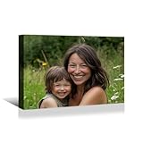 superbpag Custom Canvas Prints with Your Photos, Personalized Wrapped Canvas Wall Art, Gifts for Family, Kids, Friends, Couple, Wedding, Home Decoration Ready to Hang - 1.5 Inch Thickness