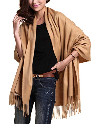 Novawo Extra Large Wool Shawl Wrap Super Warm Scarf for Women and Men (7 colors) Cover