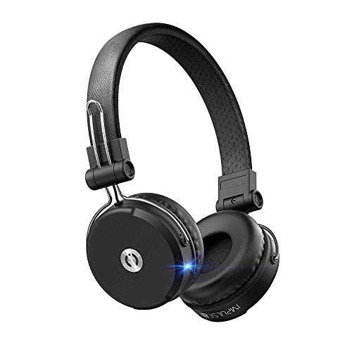 MuveAcoustics Impulse2Pro Wireless On Ear Headphones - Bluetooth Noise Isolating Earphones, Steel Black