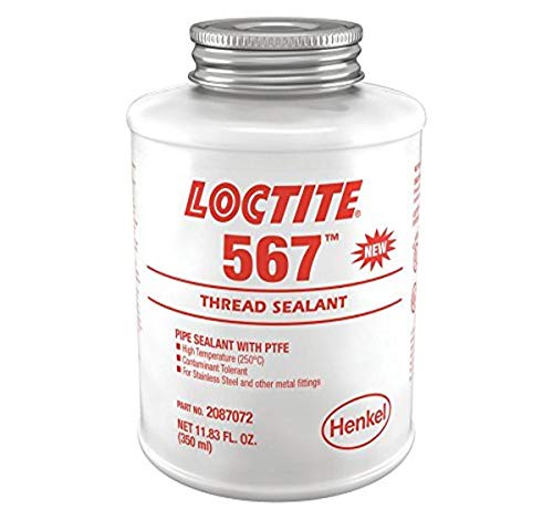 Loctite 2087072 567 Thread Sealant Brush Top Can, 350 mL, White