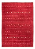 Morgenland Gabbeh Teppich - Loribaft Softy 240 x 170 cm - dunkelrot