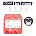 Pura Hypoallergenic Diaper Pants Size 8 (41+ lbs) Overnight, up to 12 Hours Leak Protection, Suitable for Sensitive Skin, Totally Chlorine Free, Soft Organic Cotton, 3 Packs of 15 (45 Pull Up Pants)