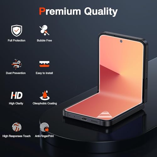 Image of STP FEEL 1 Pack Unbreakable Membrane Screen Protector Guard For Samsung Galaxy Z Flip 7 5G, (6.9 Inch, Front and Back) | Membrane Ultra Smooth Touch with Finger Print Support - 3 Months Warranty