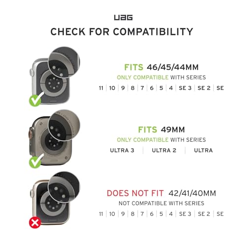 Image of Urban Armor Gear UAG Replacement Watch Strap, Scout Silicone Slim Watch Band Designed for Apple Watch (49mm /45mm /44mm /42mm) (Series 4-11 /Ultra 3 /2 /Ultra /SE /SE2) (Watch NOT Included) -Smoke /Active Neon
